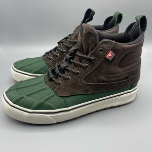 Vans Men's Sk8-Hi MTE-2 Del Pato Waterproof Duck Boots Brown Green Size 9 NWT